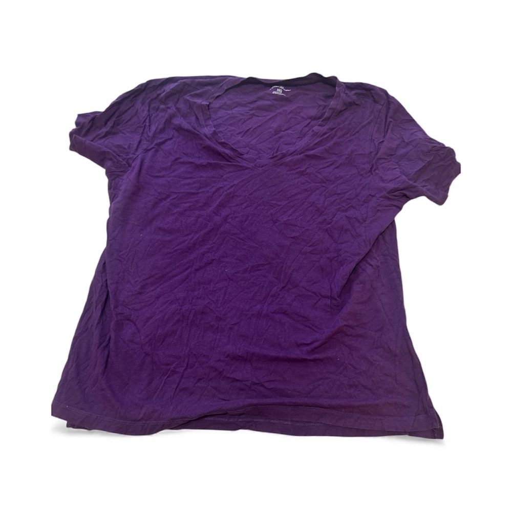 Eddie Bauer Deep Purple V-Neck Women's Tee